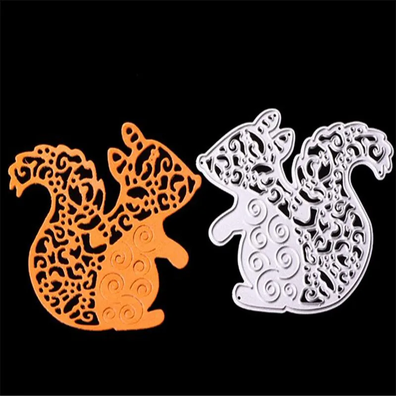 

1PCS New Scrapbook DIY Paper Squirrel Embossed Etching Knife Carbon Steel Cutting Mould Greeting card decoration