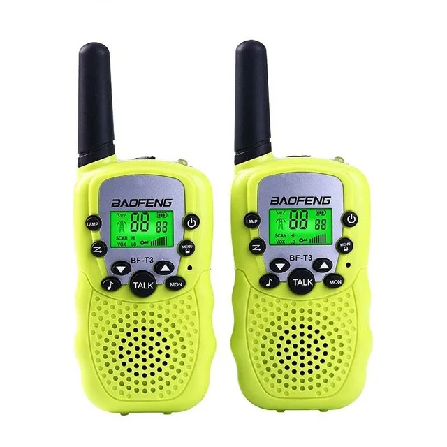 2 предмета Baofeng BF-T3 иди и болтай Walkie Talkie мини Портативный детские игрушки двухстороннее радио УВЧ 462-467 МГц 8 канальный ручной Woki Токи - Цвет: Green