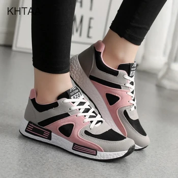 

Casual Flats Platform Breathable Women's Sneakers Autumn Lace Up Air Mesh Comfortable Ladies Shoes 2018 Fashionable Footwear