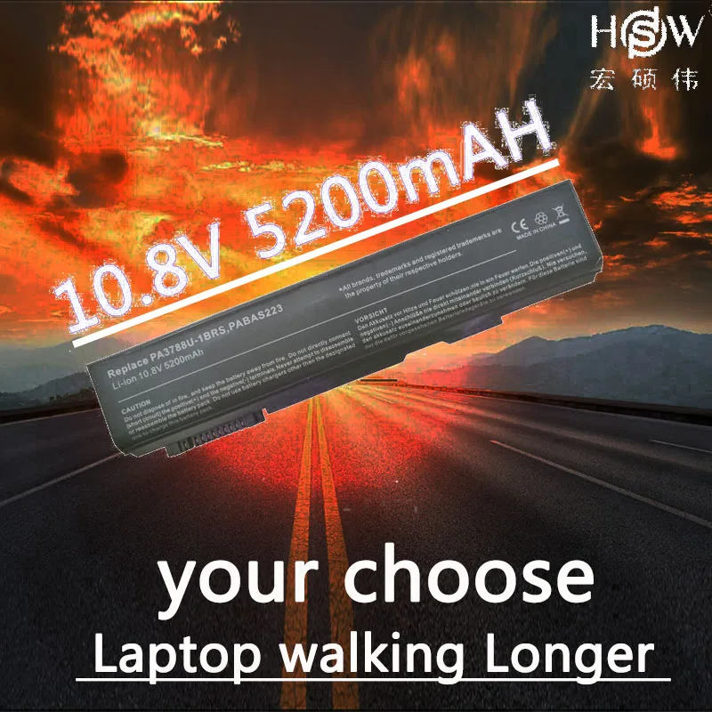 

HSW 5200MAH 6cells Laptop Battery for Toshiba Satellite Pro S500 S750 A11 M11 S11 PA3788U PA3788U-1BRS PA3788 PABAS223 bateria