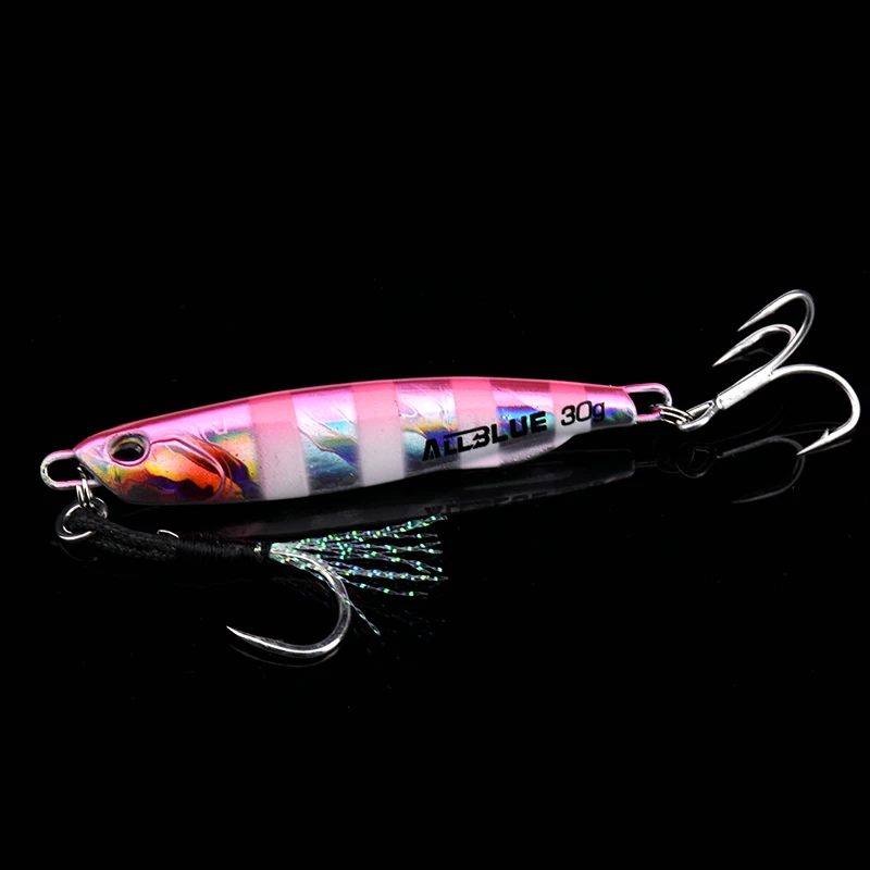 ALLBLUE DRAGER тонкая металлическая литая джиг ложка 20 г 30 Shore Drag Cast джигггинг свинцовая