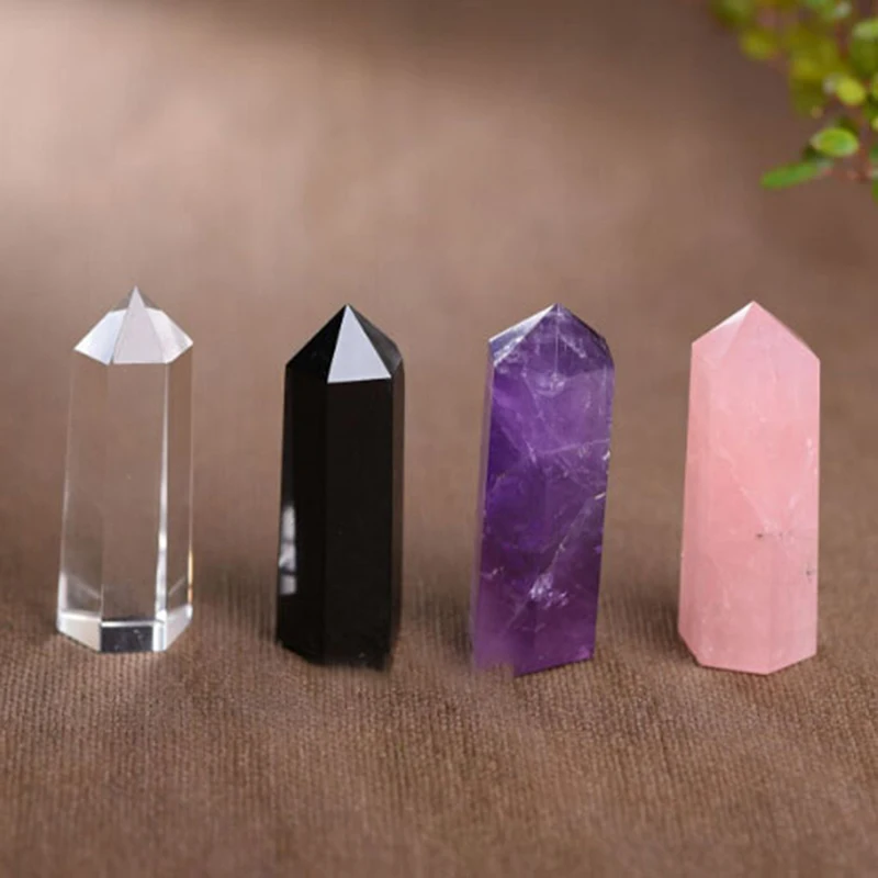 100% Natural Colorful Striped Crystal Fluorite Quartz Healing Stone For DIY Jewelry Pendants Crystal Wand Point Charms 60-70mm