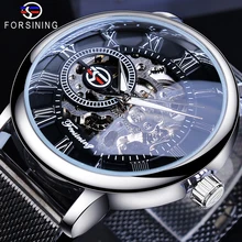 Forsining Fashion Men Mechanical Watch Skeleton Slim Roman Dial Mesh Stainless Steel Strap Wristwatch Business Male Watches Gift Forsining Fashion Men Mechanical Watch Skeleton Slim Roman Dial Mesh Stainless Steel Strap Wristwatch Business Male Watches Gift
