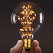 Светодиодная лампа E27, декоративный светильник, лампочка 220 В, светодиодная лампочка эдисона st64 g80, лампа для фейерверков, праздничный светильник, рождественские украшения для дома