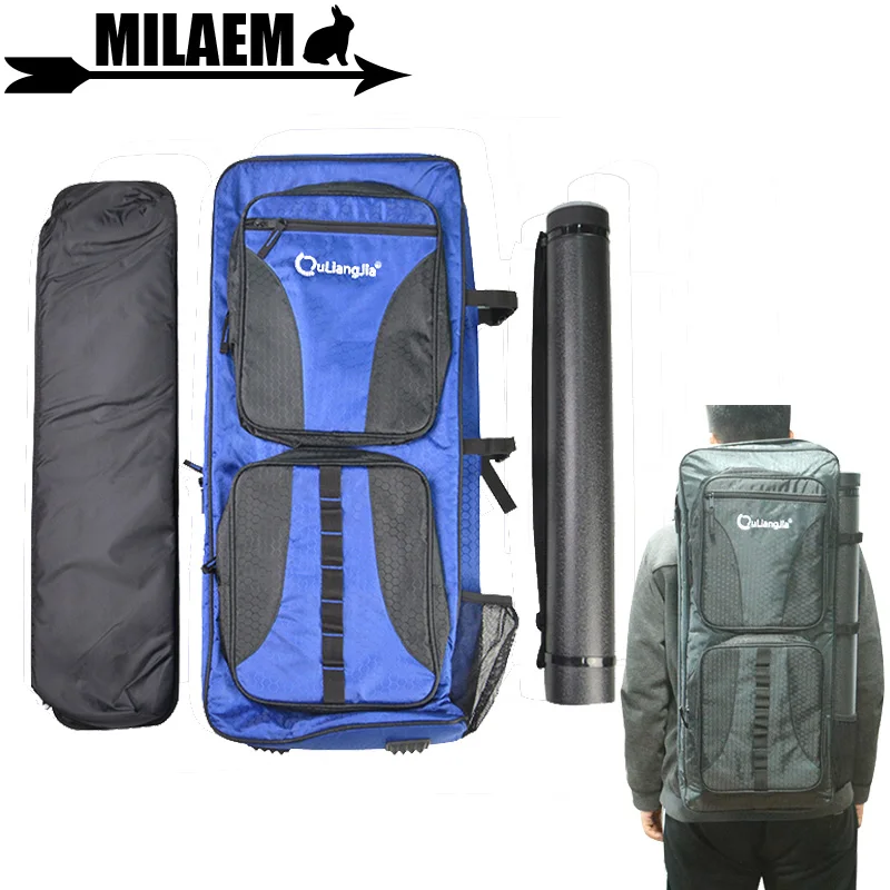 1set Archery Takedown Recurve Bow Backpack Bag With Telescopic Arrow