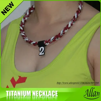

200pcs Titanium & Germanium 3 Ropes Braid Tornado Necklaces Sport Energy Necklace