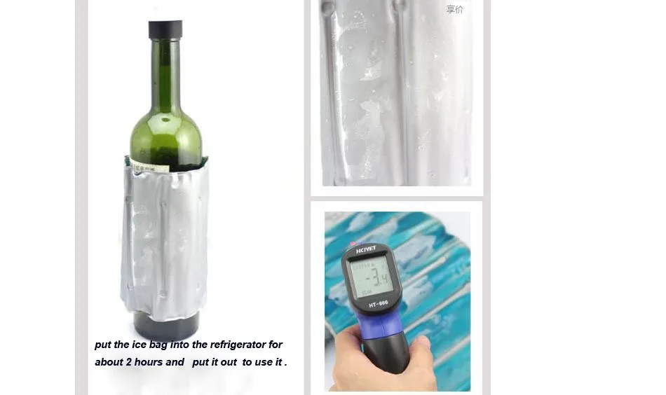 Охлаждающая сумка для вина, сумка для льда, Желейная сумка для пикника, бутылка для напитков, кулер для вина, держатель для вина, охладитель для пива