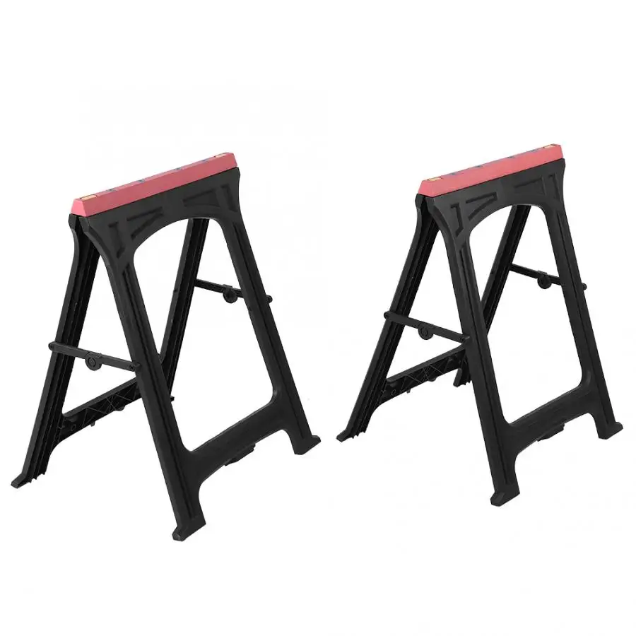 

1 Pair Plastic Folding Sawhorses Carpenter Woodworking Saw Horse Prefessor Tool for Woodworker Tool