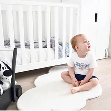 Облачный детский игровой коврик, хлопковый меховой коврик, детские игры, гимнастический вид, плед для новорожденного, фон для фотосъемки, декор комнаты, нескользящий коврик