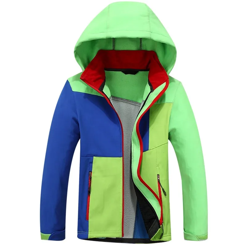Осенне-зимний детский комплект из пальто и штанов, лыжная куртка с капюшоном и штаны для мальчиков и девочек, ветрозащитная Водонепроницаемая походная куртка