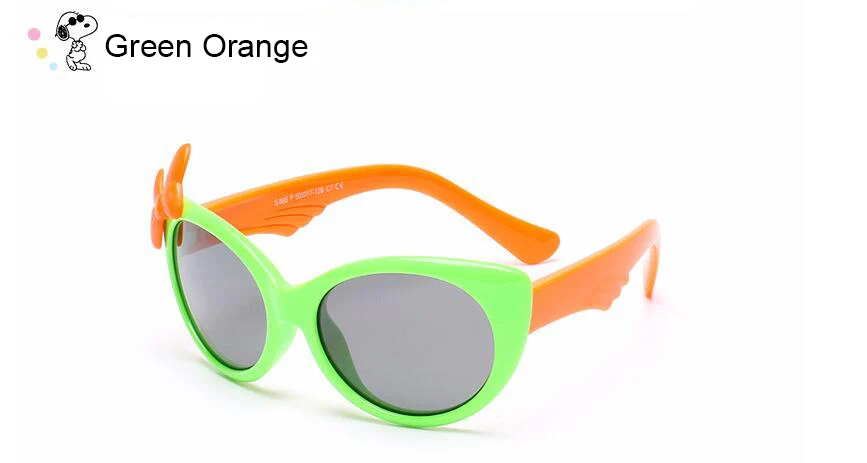 WarBLade, новые детские поляризованные очки, для детей, TR90, оправа, солнцезащитные очки, UV400, для мальчиков и девочек, милые, крутые очки, очки JB888 - Цвет линз: green orange