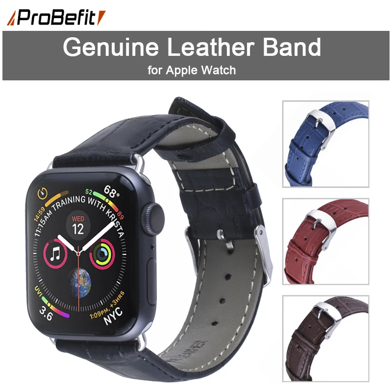 

ProBefit Bracelet Belt Genuine Leather Band for Apple Watch 42MM 38MM 44MM 40MM Replacement Strap for iWatch 5 4 3 2 1 Wristband
