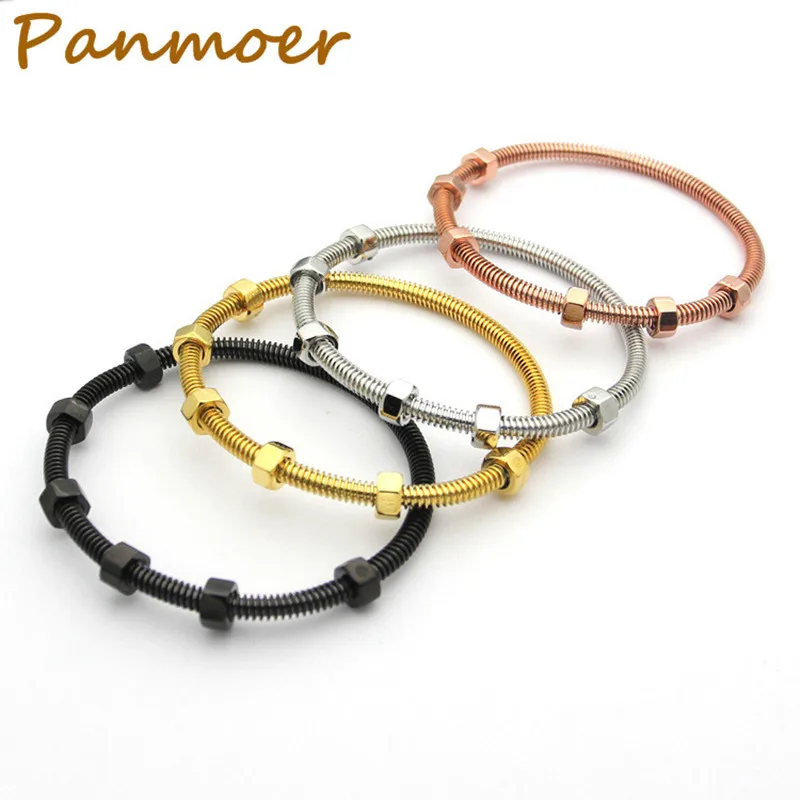 

2018 new brand 6 screw bracelets titanium steel men and women thread lovers couple bracelet top quality fashion fine jewelry