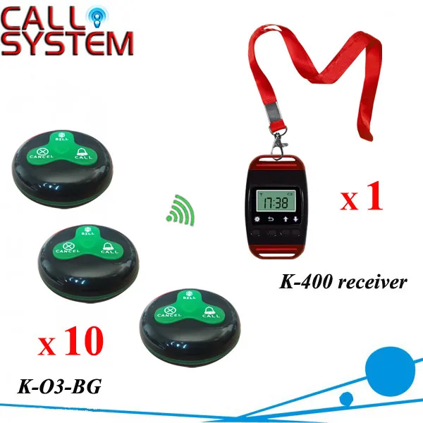 K-400+O3-BG 1+10 Restaurant Table Calling System