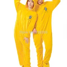 Хэллоуин Аниме Время Приключений Джек собака Косплей Cos пижамы Желтый фланелевый один размер унисекс для взрослых теплый костюм комбинезон s m l xl