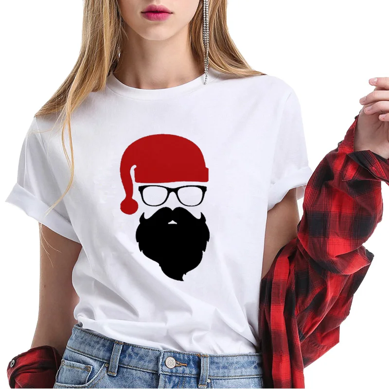 Christmas T Shirt Women Short Sleeve O neck Funny Printed Graphic T