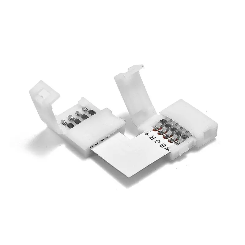 

RGBW Connectors 10mm 5 Pin T Cross L Corner Angle RGBW LED Strip Connector PCB Free Welding For SMD 5050 RGBWW LED Strip Lights