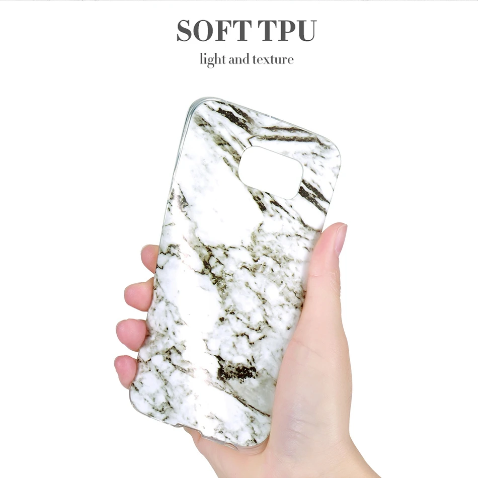 Marble Skin Case For Samsung Galaxy S8 Plus S7 S6 Edge S4 Soft Silicon Phone Cases  (6)