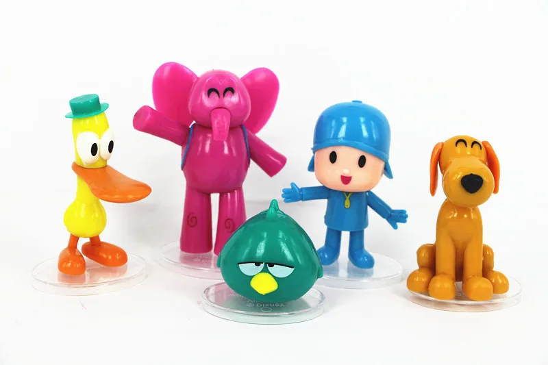 5-8 см 5 шт./партия Pocoyo Zinkia Pato Loula Pocoyo Elly Sleep Bird ПВХ фигурка модель игрушки