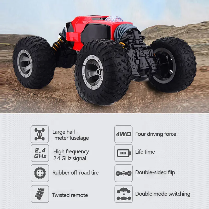 2 4G 1/16 Масштаб RC автомобиль деформации скалолазания для взрослых детей @