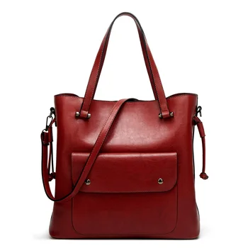 

NEW WoMen Bag Fashion casual Luxury Handbag Designer Shoulder Bags Brand Bags For WoMen Oil Wax Leather Shoulder Bags