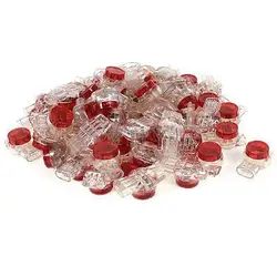 

55 Pcs Gel Splice UR Connector 3 Port Wire Connectors Red Clear