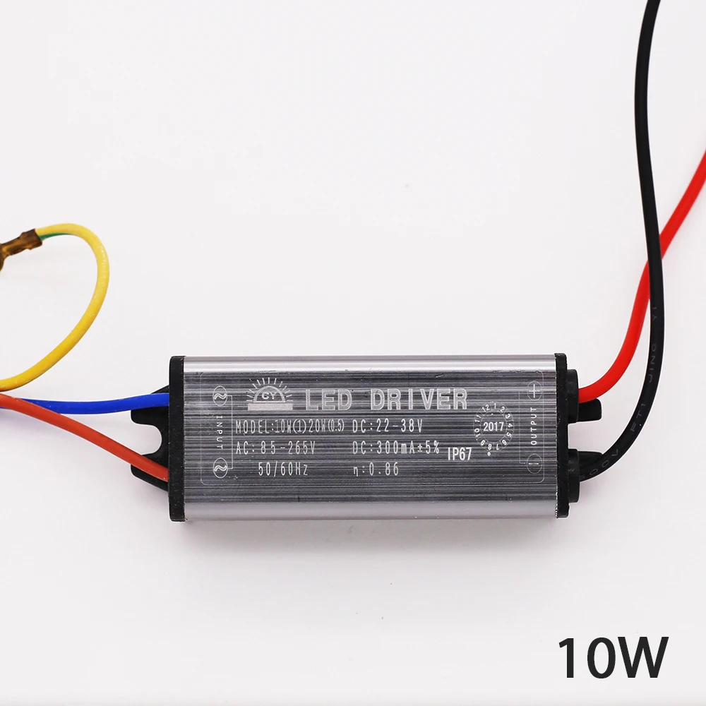 Светодиодный Cob драйвер IP67 50 Вт 30 Вт 20 Вт 10 Вт светильник ing трансформатор конвертировать AC 85-265v переменного тока в постоянный 22-38v Светодиодный драйвер для прожектор светильник Точечный светильник