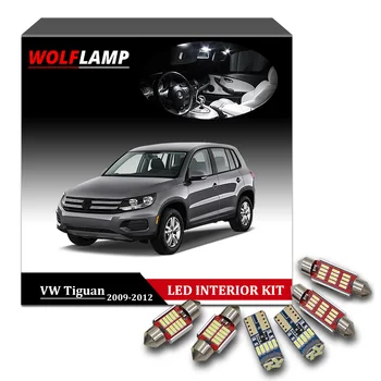 

Wolflamp 14Pcs Canbus White LED Interior Car Lights For 2009-2012 VW Volkswagen Tiguan Map Light Dome Lamp Door Plate Bulb