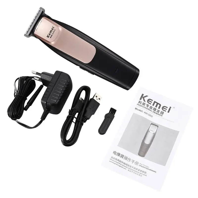 

Kemei KM - 3202 USB Rechargeable Electric Hair Clipper Trimmer for Styling Haircut Home Barber Salon