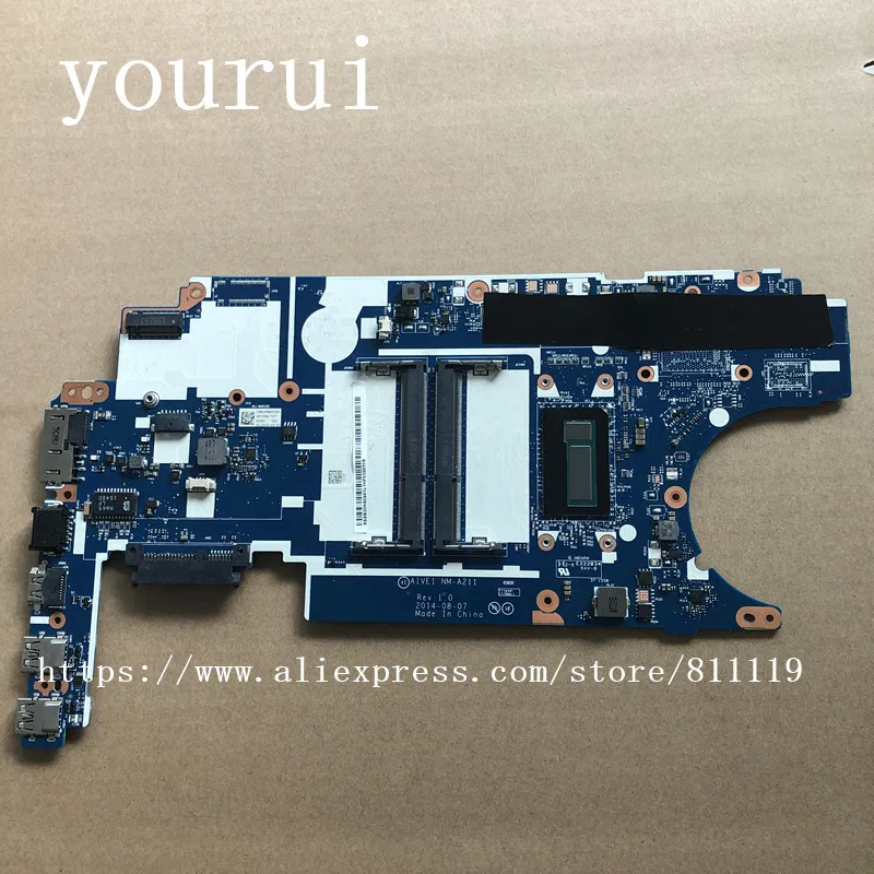 Yourui для lenovo ThinkPad Edge E450 ноутбук для материнская плата AIVE1 NM-A211 i5-5200U процессор DDR3 Тесты идеальная работа