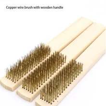 1 шт. проволока wenwan деревянная ручка проволочная щетка для промышленного оборудования поверхность/Внутренняя полировка абразивная Чистящая Щетка