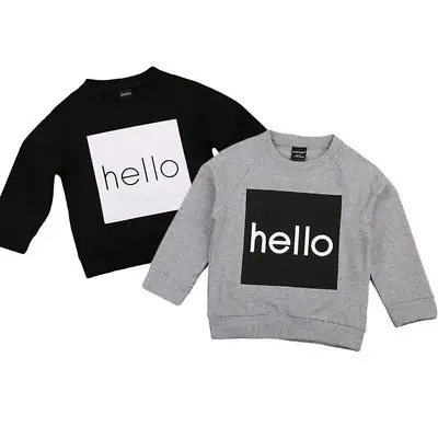 

Boy Girl Toddler Pullover Long Sleeve Crew Neck T Shirt Tops Baby Sweatshirt Top