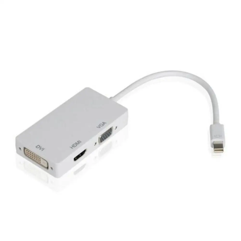3 в 1 Mini display port MINI DP штекер HDMI DVI вставной конвертер для VGA адаптер кабель Apple MacBook Air