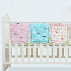 Кровать висит сумка для хранения детская кроватка хлопок детские кроватки Организатор 30*30 см игрушка карман для пеленок для детская