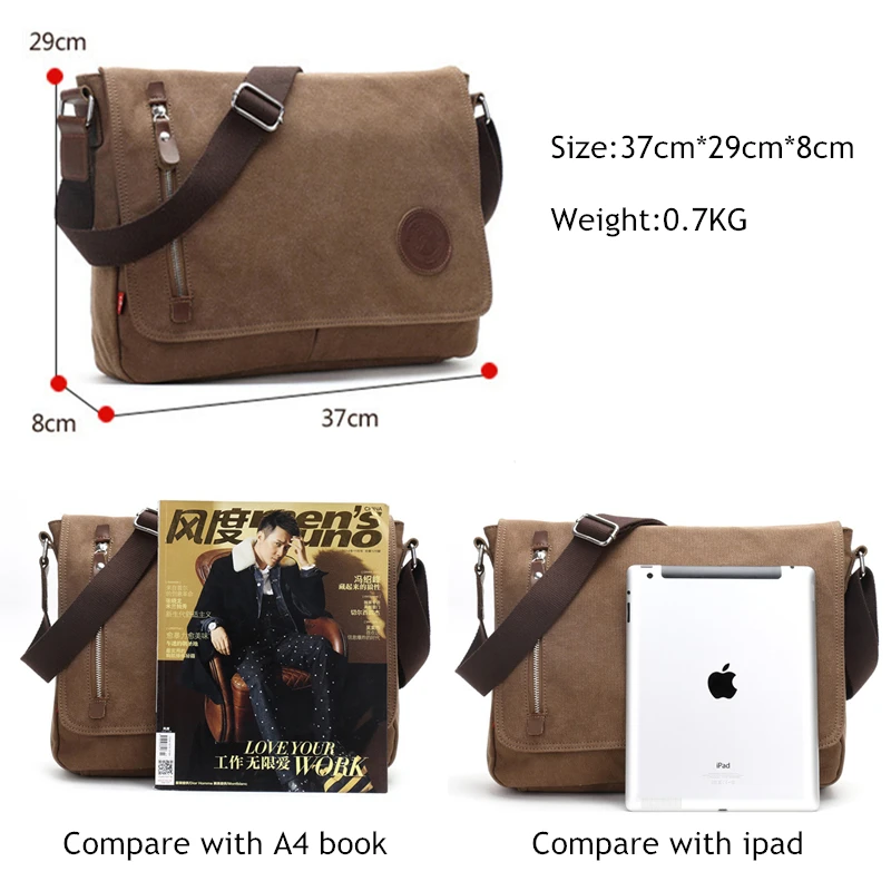 Augur 2018 Canvas Leather Crossbody Bag Men Military Army Vintage Messenger Bags Shoulder Bag Casual Travel school Bags Augur 2018 Canvas Leather Crossbody Bag Men Military Army Vintage Messenger Bags Shoulder Bag Casual Travel school Bags