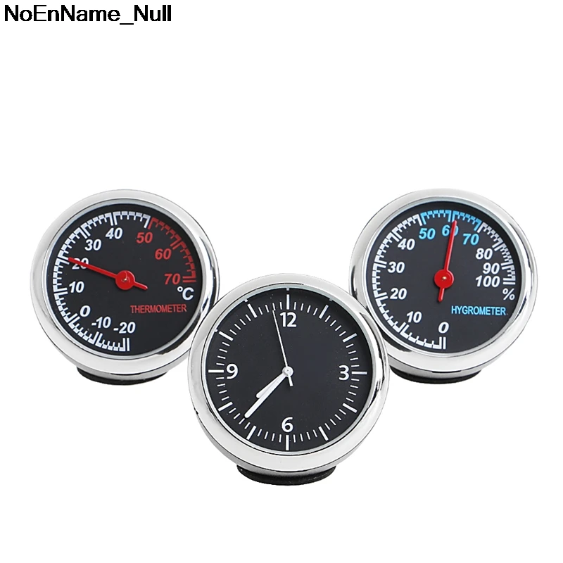 NoEnName_Null 3 шт. автомобиля 4 см кварцевый гигрометр время часы температура термометр измеритель влажности