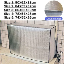 5 размеров защита от пыли для кондиционера Двусторонняя внешняя водонепроницаемая Защитная крышка для защиты от солнечных лучей