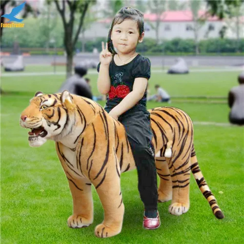 43'' Giant Lifelike Tiger Plush Toy Simulation Soft Standing Tiger Toy Tiger Best Gift and House Decoration for Kids (2)