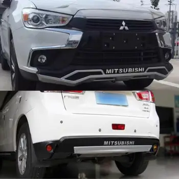 

ABS CHROME CAR FRONT+REAR BUMPERS PROTECTOR GUARD SKID PLATE FIT FOR Mitsubishi ASX 2016 2017 2018 2019
