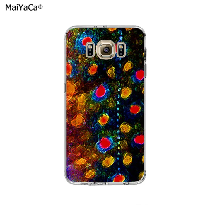 Красивая кожа форель Мягкий силиконовый прозрачный чехол для телефона samsung s6 edge