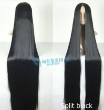 150 cm long straight wig black purple red white silver green BLUE Nature Hair Women s