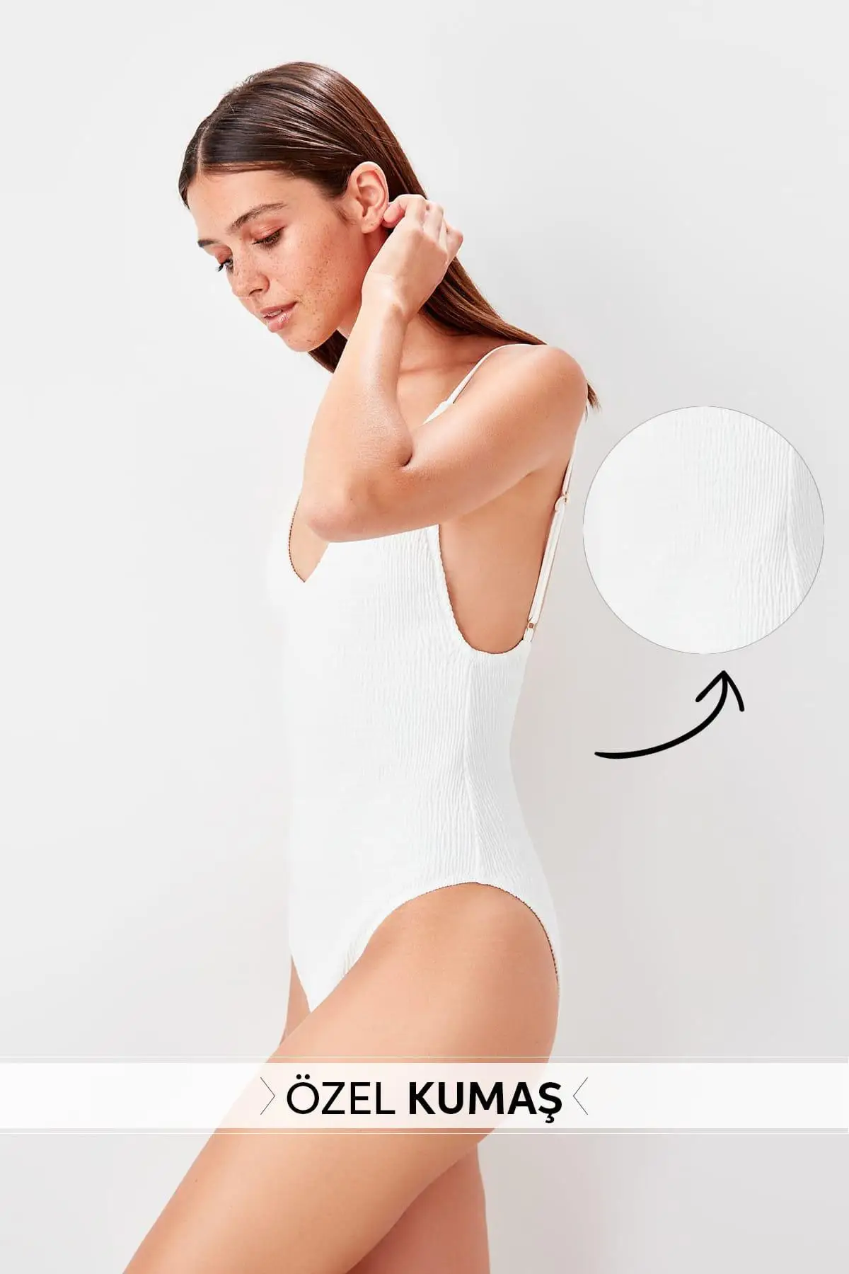 

Trendyol White Gossamer Fabric Swimwear TBESS19MA0005