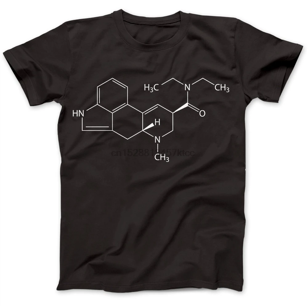 

2018 New Brand Clothing Lsd Molecule Acid Psychedelics T Shirt 100% Cotton Terence Mckenna Dmt Plus Size Casual Clothing
