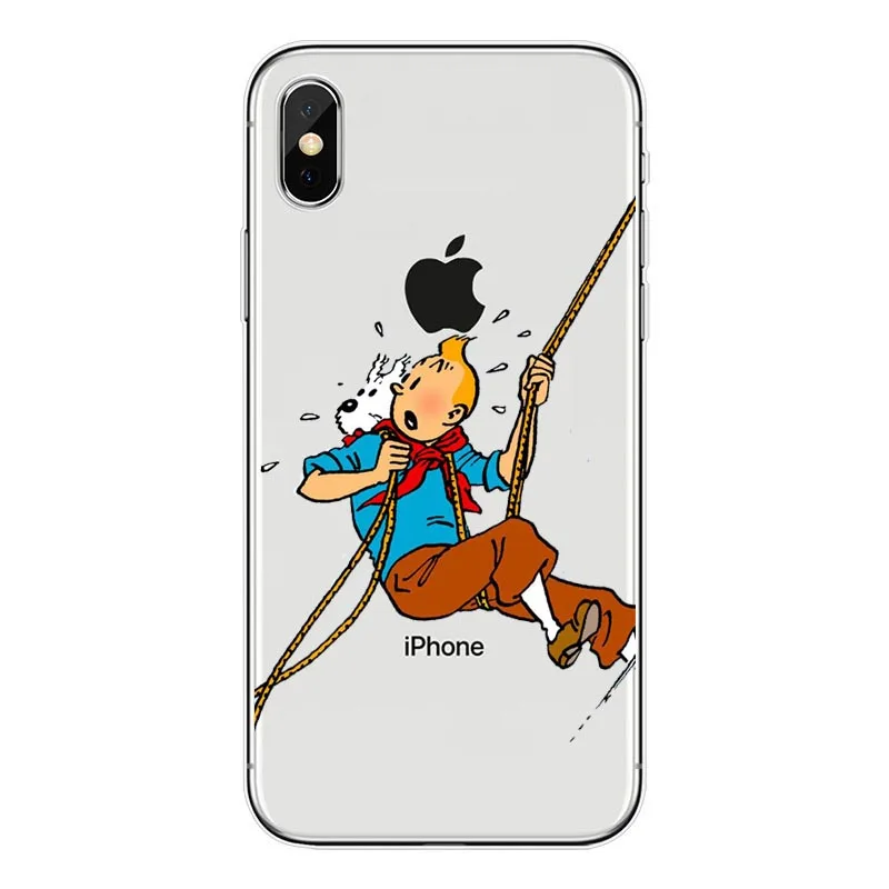 The Adventures of Tintin Soft Silicone TPU Cover Case For iPhone 11 11Pro XR 10 8 7 Plus 6 6S Plus 5 XS Max 5 5C 4 4S Case - Color: TPU