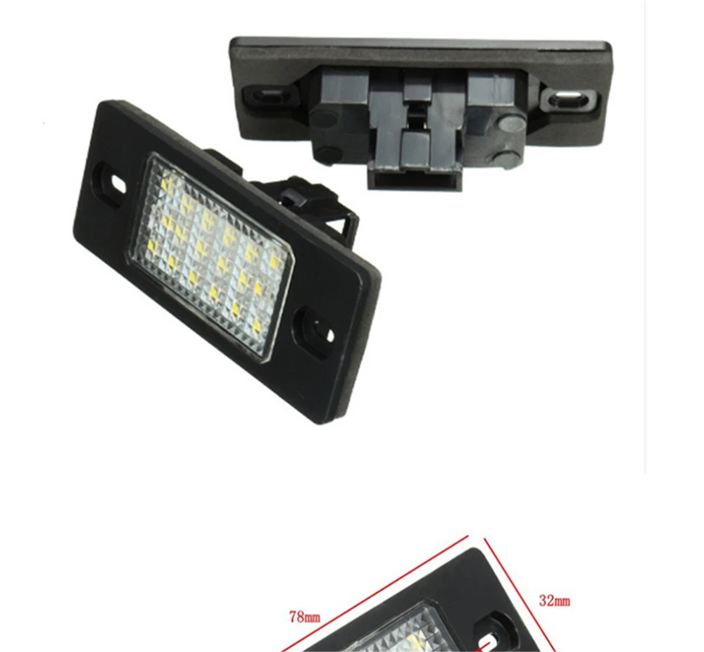 2 шт. 18 светодиодный номерной знак светодиодный светильник для Porsche Cayenne VW GOLF 5 Touareg Triple Canbus Auto Tail Lighting Source