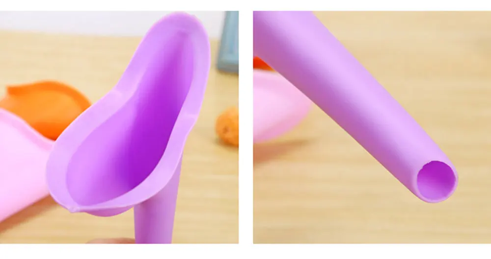 Portable Woman Travel Female Toilet Can Wee Urinal Director Funnel Tube Silicone Urination Device Stand Up& Pee C1025 b