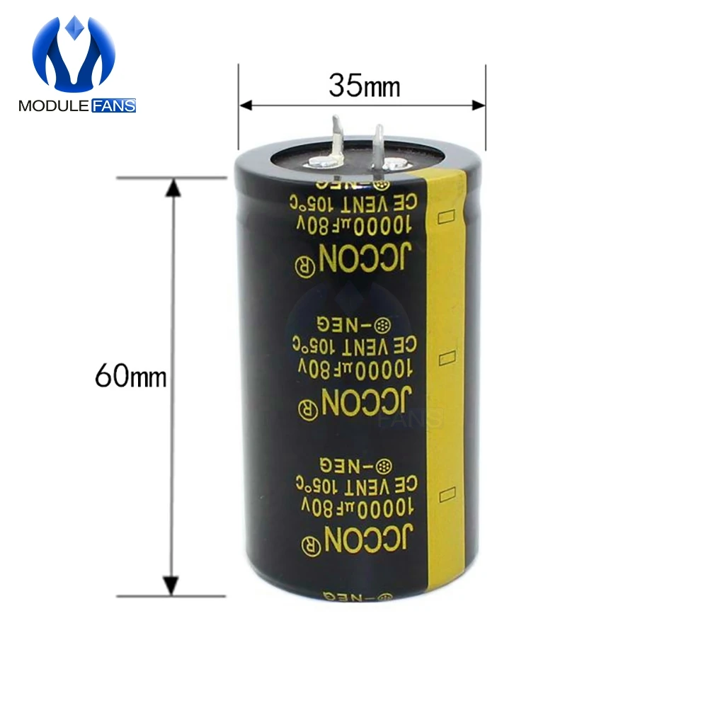 80V 10000 мкФ 35X60 мм Алюминий электролитные конденсаторы, 35*60 мм 36 мм* 60 мм фиксированный конденсатор с алюминиевой крышкой Diy Электронный со сквозным отверстием