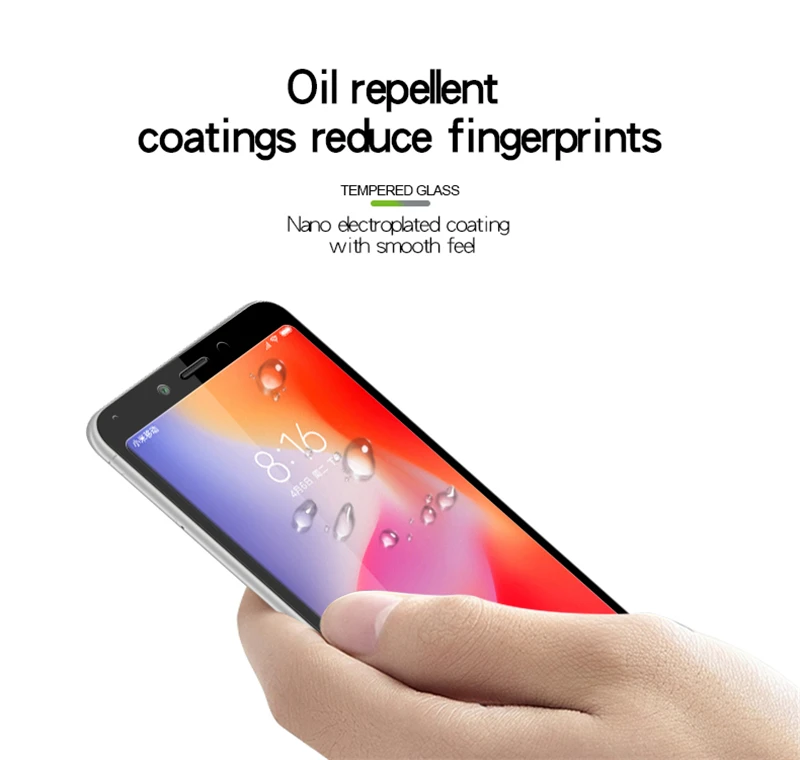 2 шт для Xiaomi Redmi 6A закаленное стекло пленка полный клей защита экрана Защитное