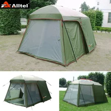 Ultralarge высокое качество один зал одна спальня 5-8 человек двойной слой 200 см высота Водонепроницаемый палатка в большой цене акции