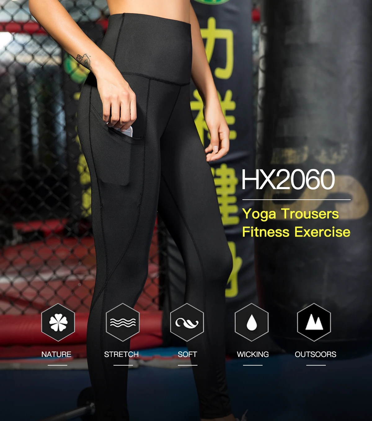 Спортивные обтягивающие женские штаны с карманами для йоги и бега, высококачественные черные Сексуальные Обтягивающие Леггинсы для йоги, женские длинные штаны для спортзала